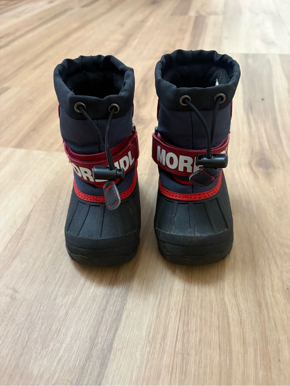 Children's Insulated Winter Boots in Navy and Red